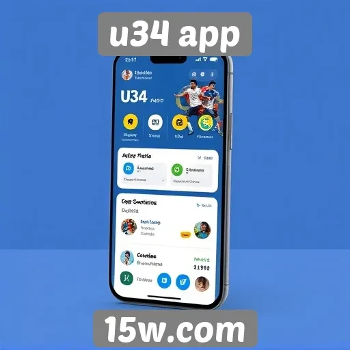Interface do u34 app facilita navegação para jogadores